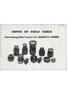 Mamiya Press manual. Camera Instructions.